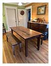 Black Walnut Dining Table and Benches